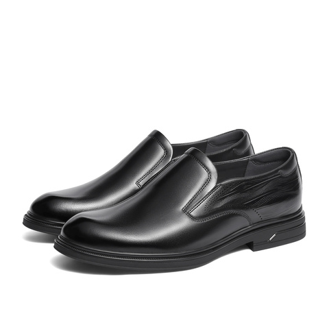 森达正装皮鞋男2025冬新商场同款一脚蹬通勤商务鞋2AT02DM5