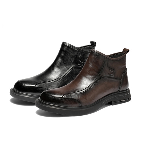 森达皮靴男2025冬季新款商场同款时尚潮流休闲短靴DB009DD5