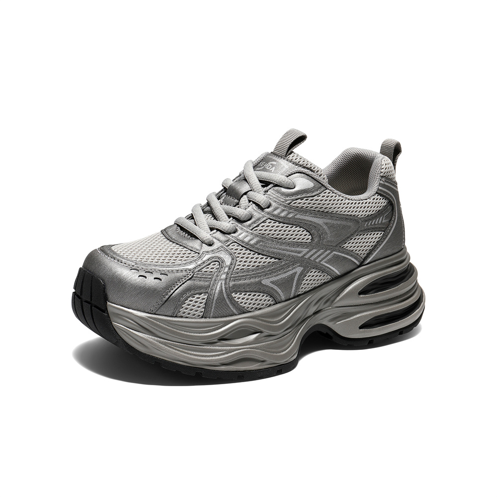 森达老爹鞋女2025季新商场同款网面厚底户外休闲鞋XVF01DM5