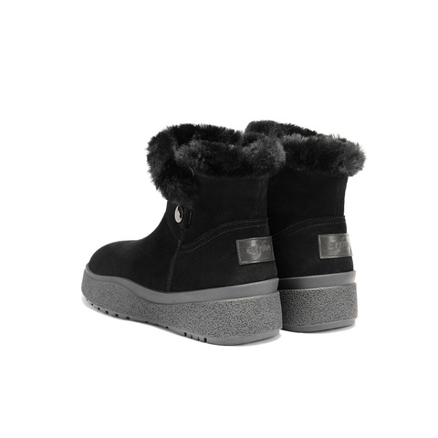 森达雪地靴女2025冬新商场同款户外舒适保暖厚底短靴XTY01DD5