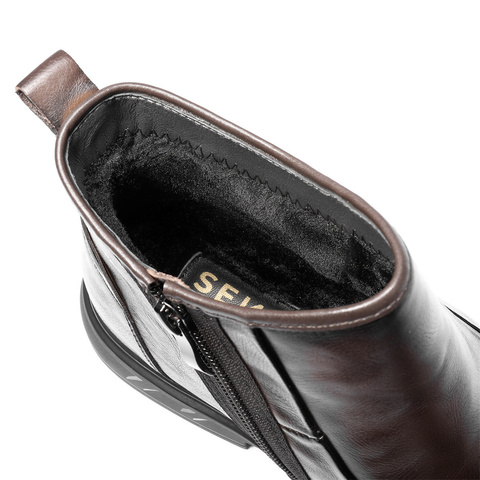 森达皮靴男2025冬季新款商场同款时尚潮流休闲短靴DB009DD5