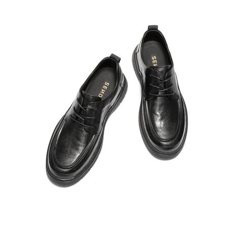 森达休闲皮鞋男2025冬新商场同款简约舒适商务皮鞋K6P02DM5