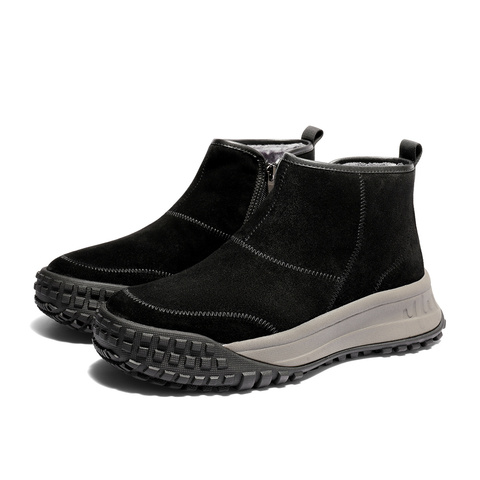 森达雪地靴男2025冬新商场同款保暖毛绒休闲短靴DB013DD5
