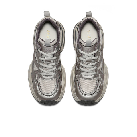 森达老爹鞋女2025季新商场同款网面厚底户外休闲鞋XVF01DM5