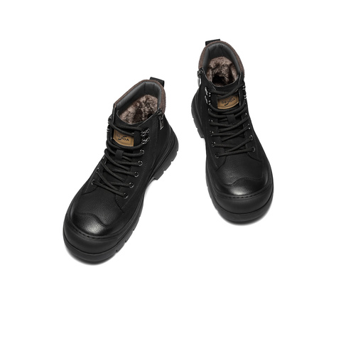 森达马丁靴男2025冬新商场同款户外徒步休闲工装靴DB011DD5