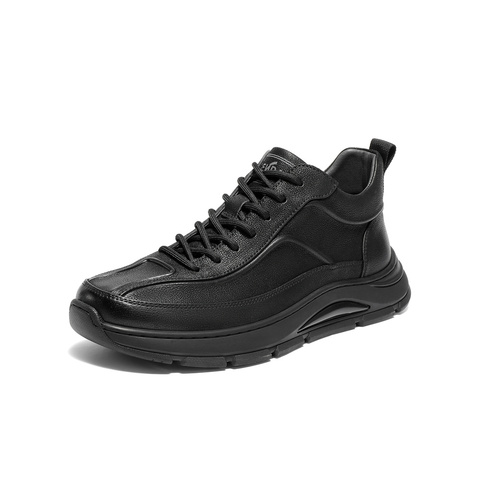 森达高帮鞋男2025冬季新款户外运动风厚底休闲短靴VD011DD5