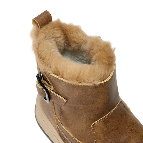 森达雪地靴女2025冬新舒适保暖户外厚底休闲短靴WP060DD5