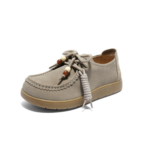 森达袋鼠鞋女款2025秋季新款舒适平底可可简约休闲鞋4URC9CM5