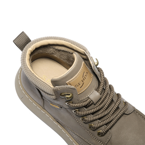 森达工装靴男2025冬新商场同款户外徒步厚底休闲短靴1ZH01DD5