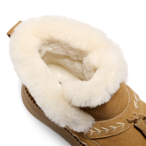 森达雪地靴女2025冬季新款流苏甜美保暖厚底雪地靴ZTI52DD5