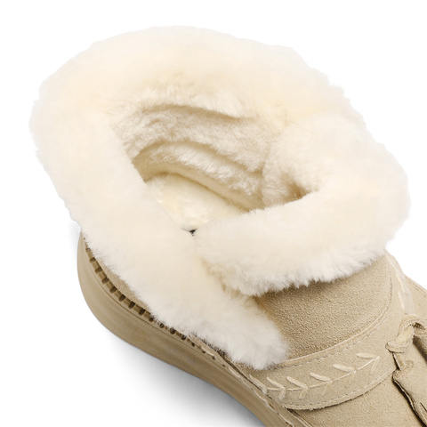 森达雪地靴女2025冬季新款流苏甜美保暖厚底雪地靴ZTI52DD5