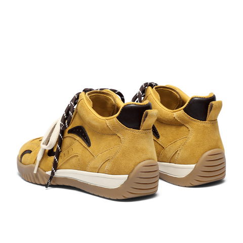 森达高帮休闲鞋女2025冬新商场同款月牙德训短靴4NR45DD5