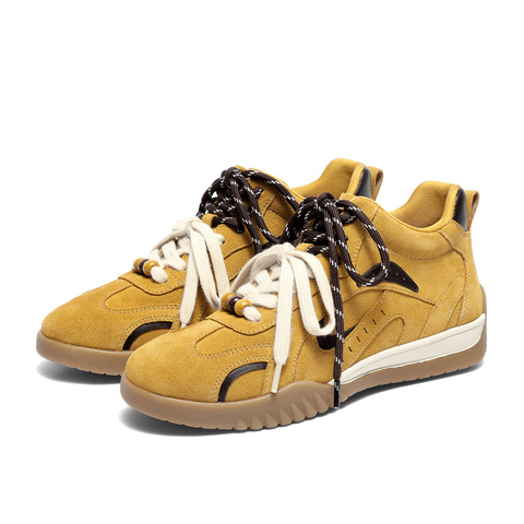 森达高帮休闲鞋女2025冬新商场同款月牙德训短靴4NR45DD5