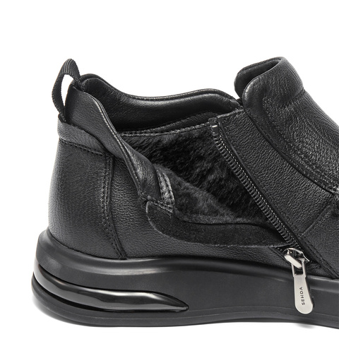 森达皮靴男2025冬季新款商场同款简约户外舒适短靴K5840DD5