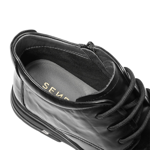 森达皮靴男2025冬季新款商场同款时尚真皮休闲短靴DB007DD5