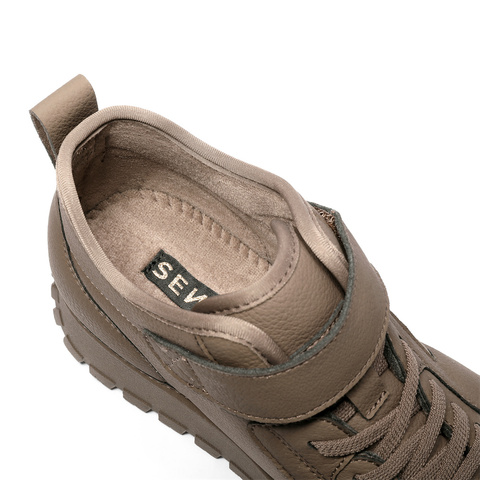 森达高帮鞋女2025冬新商场同款运动健步休闲短靴XUA01DD5