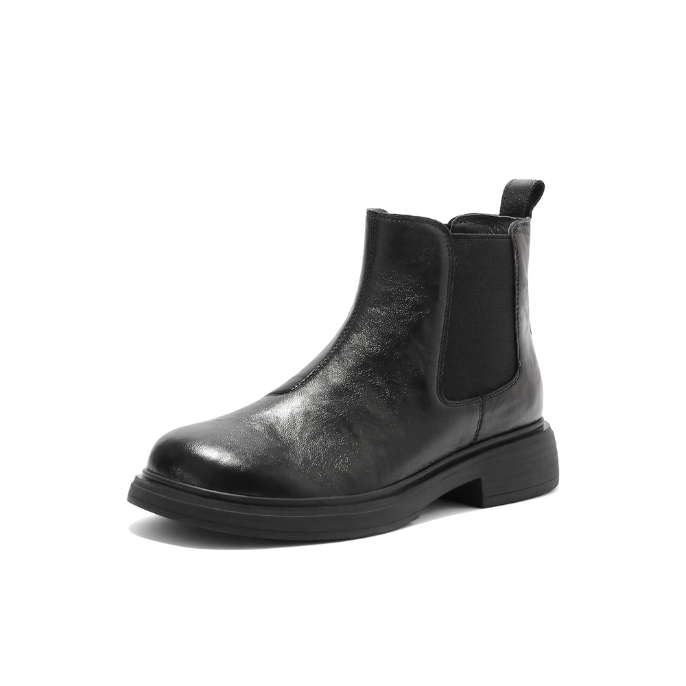 森达切尔西靴女2025冬新时尚潮流厚底休闲短靴WP047DD5