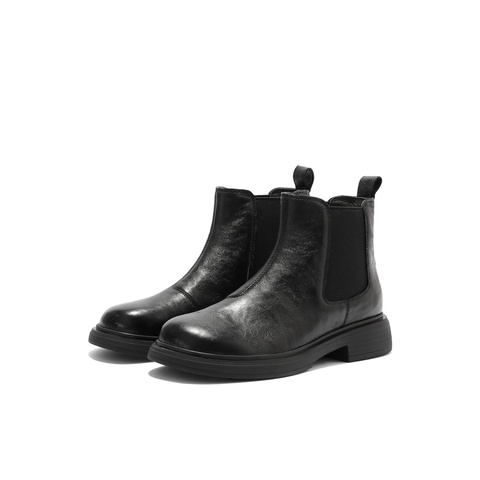 森达切尔西靴女2025冬新时尚潮流厚底休闲短靴WP047DD5