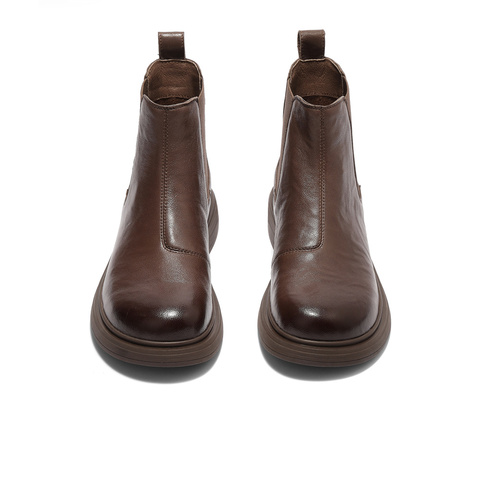 森达切尔西靴女2025冬新时尚潮流厚底休闲短靴WP047DD5