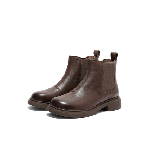 森达切尔西靴女2025冬新时尚潮流厚底休闲短靴WP047DD5