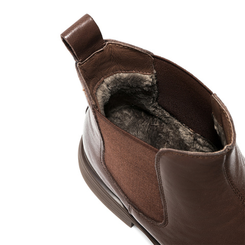 森达切尔西靴女2025冬新时尚潮流厚底休闲短靴WP047DD5