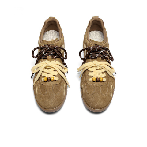 森达高帮休闲鞋女2025冬新商场同款月牙德训短靴4NR45DD5