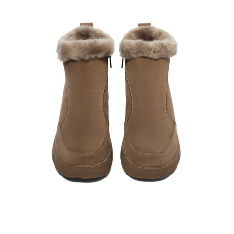 森达雪地靴2025女冬季新款毛绒保暖休闲短靴ZTD26DD5