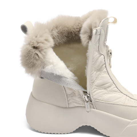 森达雪地靴女2025冬季新款舒适保暖厚底休闲短靴WP053DD5