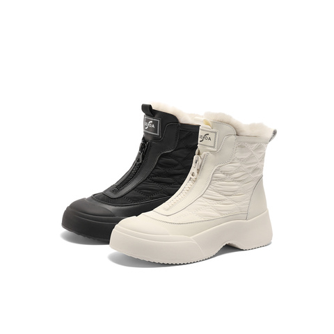森达雪地靴女2025冬季新款舒适保暖厚底休闲短靴WP053DD5