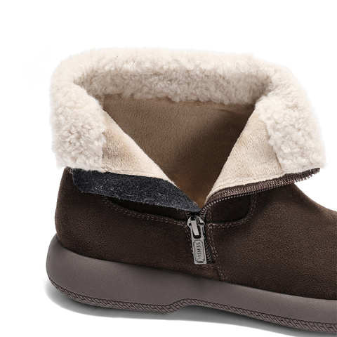 森达雪地靴女2025冬新商场同款舒适保暖户外短靴XSM01DD5