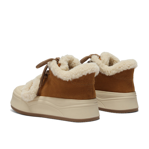 森达毛毛鞋女2025冬季新款户外保暖毛绒休闲短靴XUU01DD5
