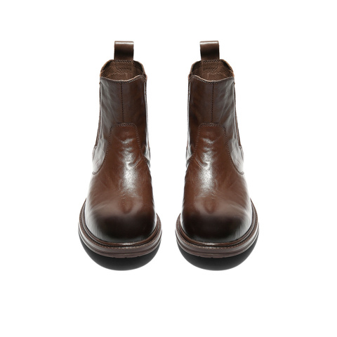 森达切尔西靴女2025冬季新款潮流时尚休闲短皮靴ZTI65DD5