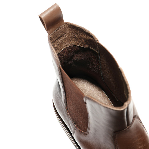 森达切尔西靴女2025冬季新款潮流时尚休闲短皮靴ZTI65DD5