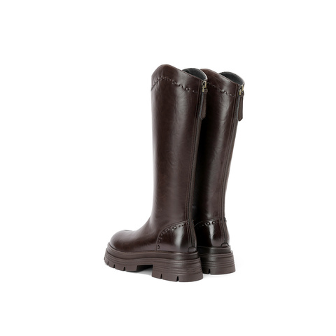 森达弹力靴女2025年冬新潮流厚底休闲弹力长筒靴ZTI47DG5