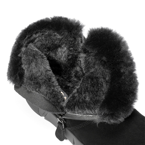 森达雪地靴女2025冬季新款户外保暖毛绒休闲短靴WP058DD5