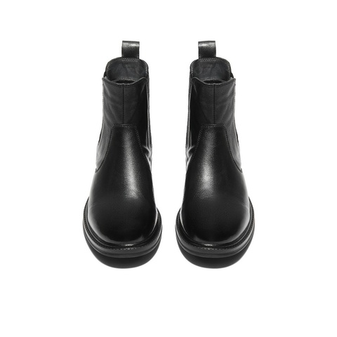 森达切尔西靴女2025冬季新款潮流时尚休闲短皮靴ZTI65DD5