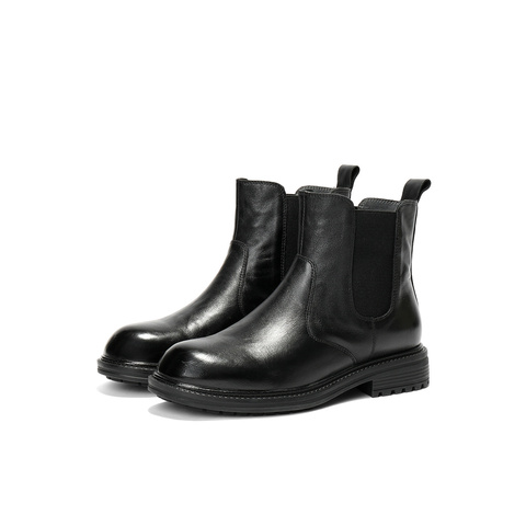 森达切尔西靴女2025冬季新款潮流时尚休闲短皮靴ZTI65DD5