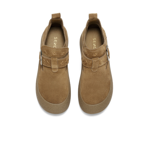 森达休闲靴女2025秋新简约勃肯舒适休闲短靴ZTH70CD5