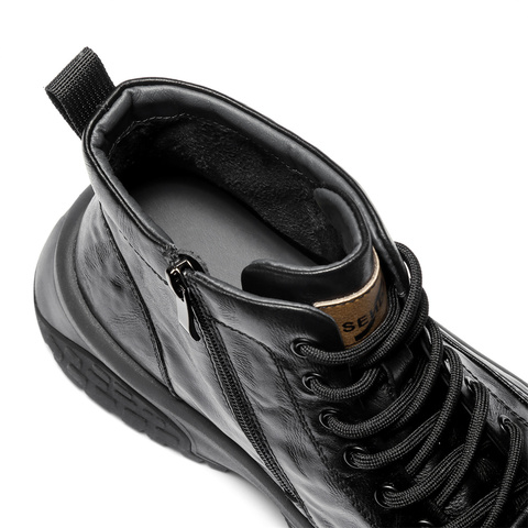 森达马丁靴男2025冬季新款商场同款户外厚底休闲短皮靴DB012DD5