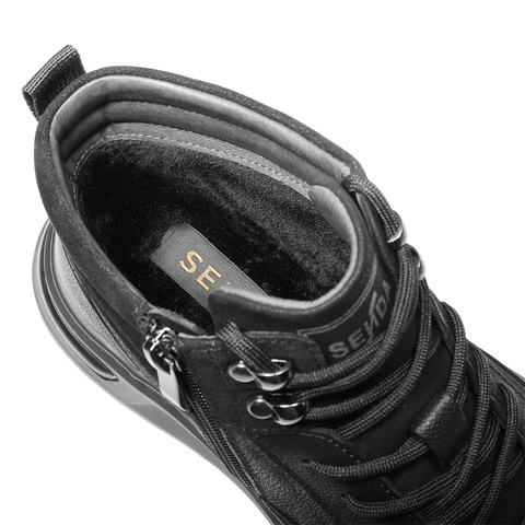 森达马丁靴男2025冬季新款时尚休闲户外厚底短靴VD002DD5