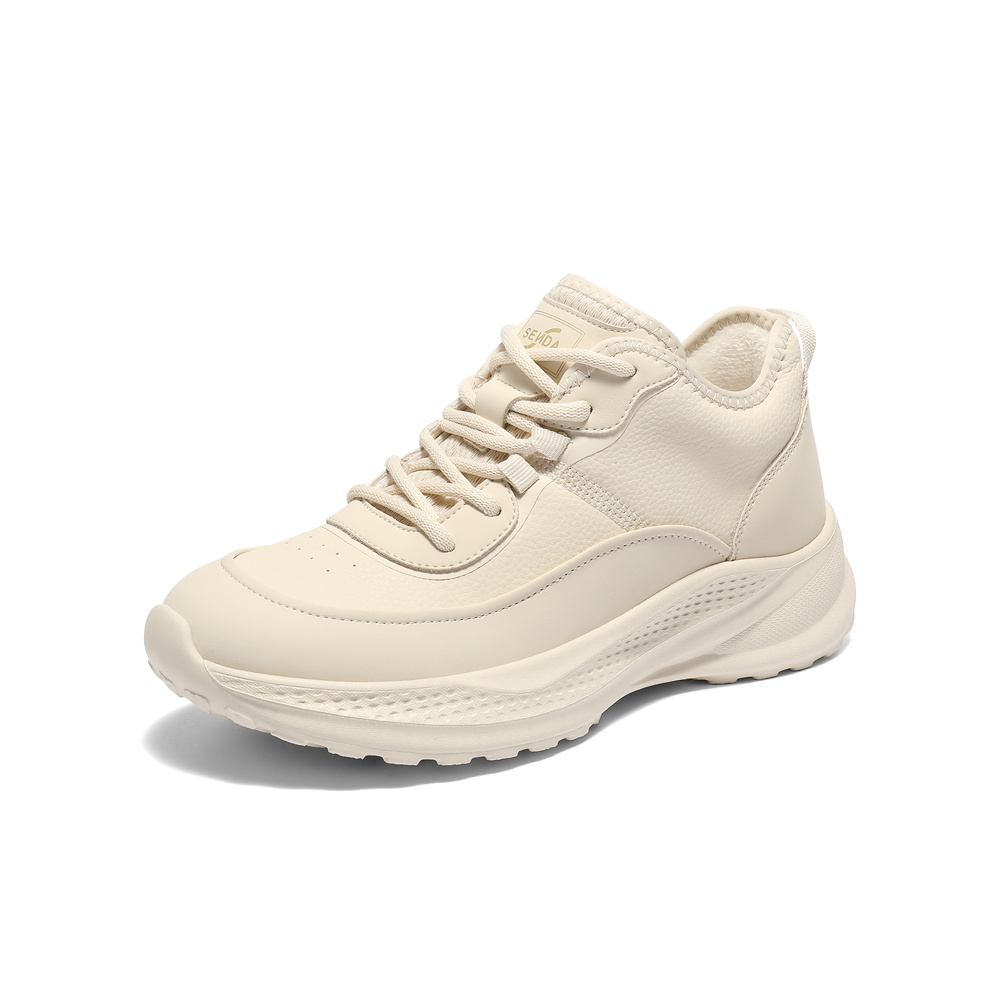 森达健步鞋女2025冬新商场同款户外保暖厚底休闲鞋XVA01DM5