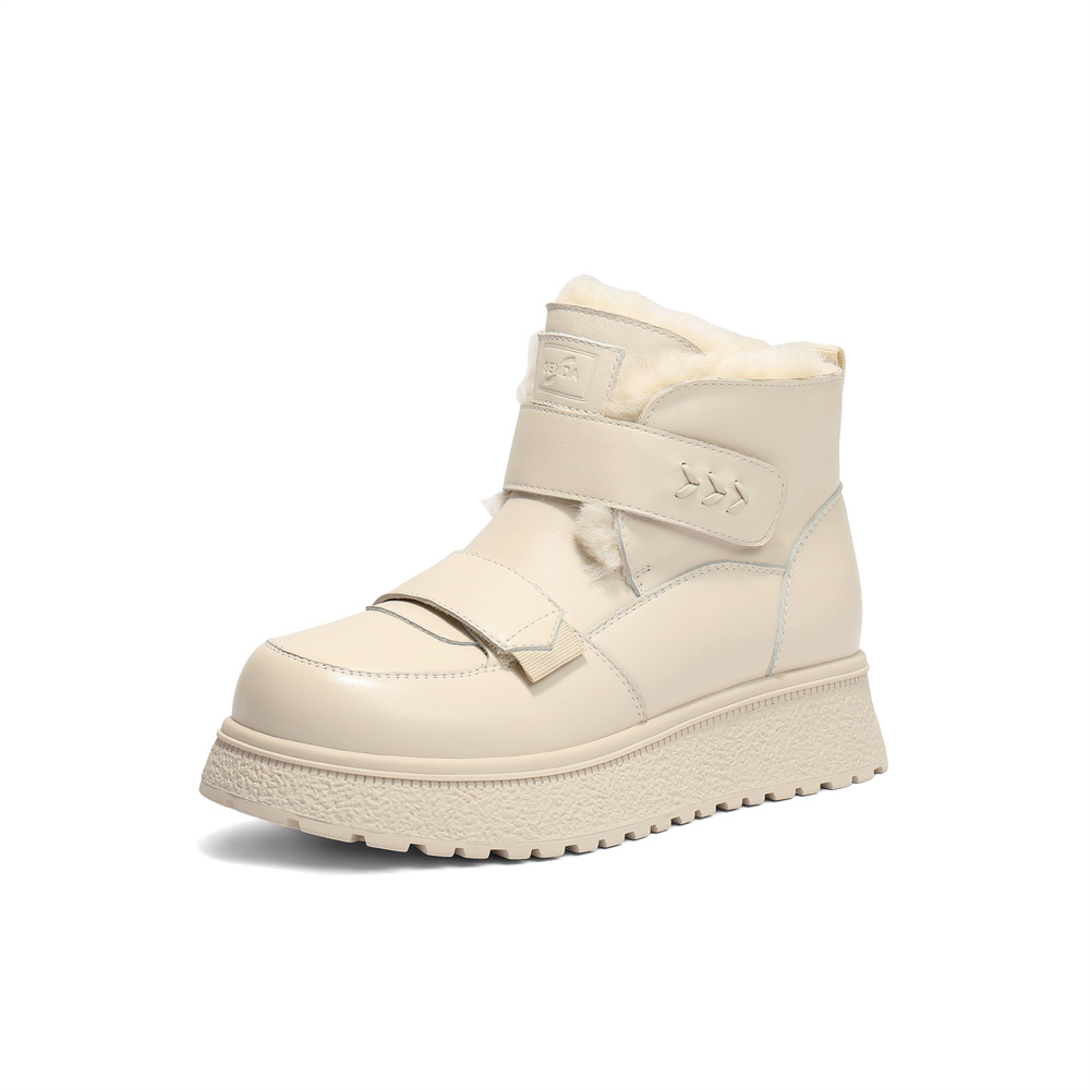 森达雪地靴女2025冬季新款商场同款户外保暖厚底短靴XSP01DD5