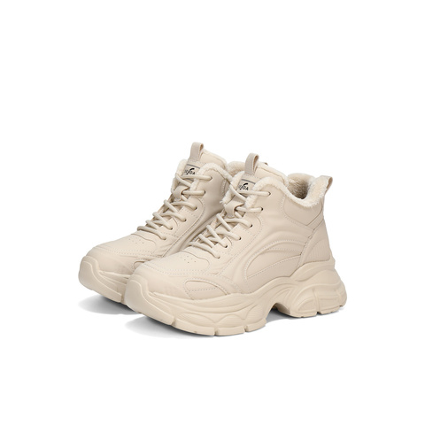 森达休闲靴女2025冬新商场同款保暖厚底户外休闲鞋XVQ01DD5