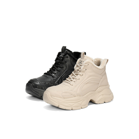 森达休闲靴女2025冬新商场同款保暖厚底户外休闲鞋XVQ01DD5