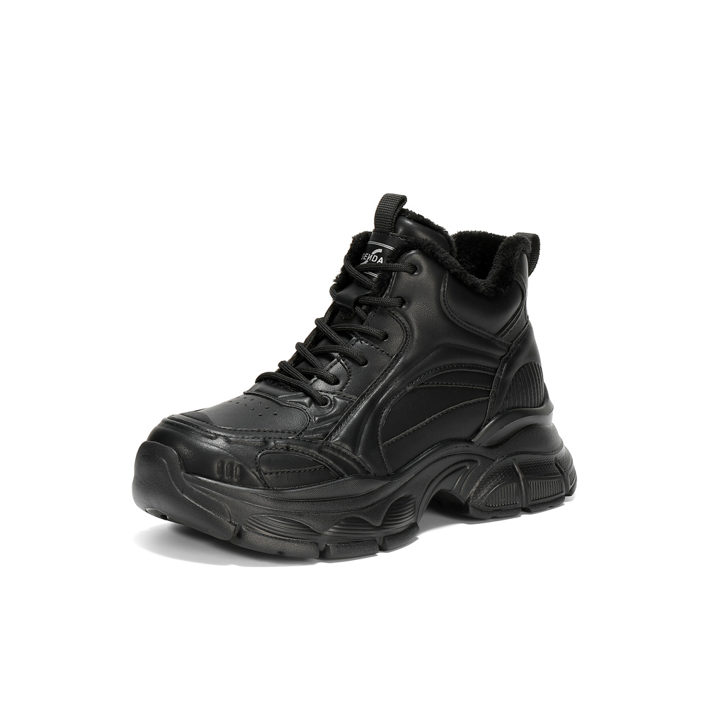 森达休闲靴女2025冬新商场同款保暖厚底户外休闲鞋XVQ01DD5