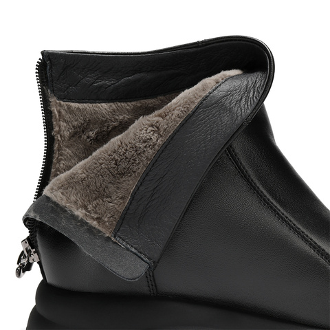 森达时装靴女2025冬新商场同款软面气质休闲短皮靴XVH01DD5