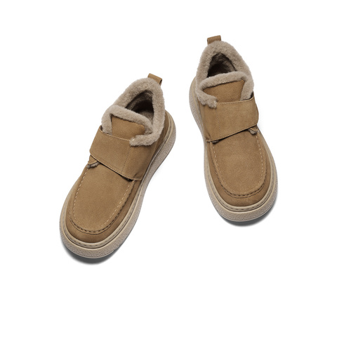 森达雪地靴男2025冬新商场同款户外保暖厚底棉鞋短靴2DU01DD5