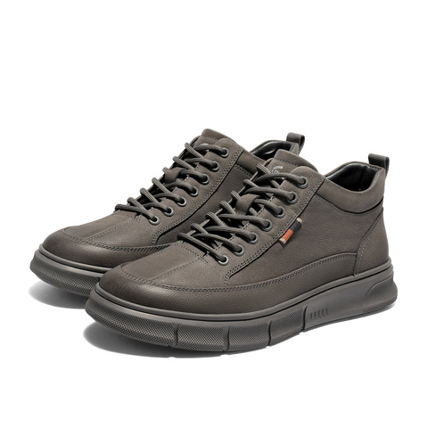 森达高帮鞋男2025冬季新款商场同款时尚运动厚底板鞋K6A40DD5