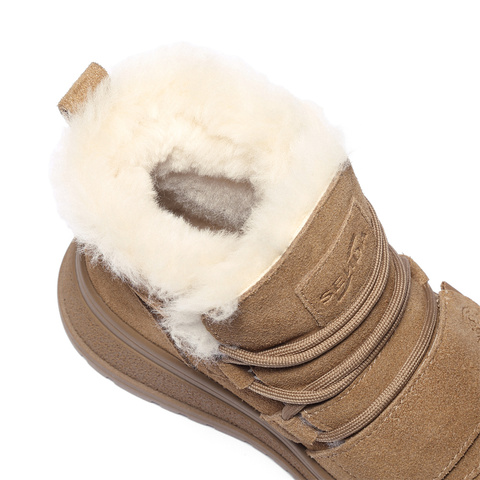 森达雪地靴女2025冬新商场同款户外保暖厚底休闲短靴XUS01DD5