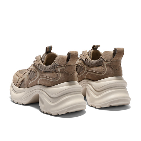 森达网面鞋女2025秋新商场同款拼接厚底休闲老爹鞋XRX01CM5